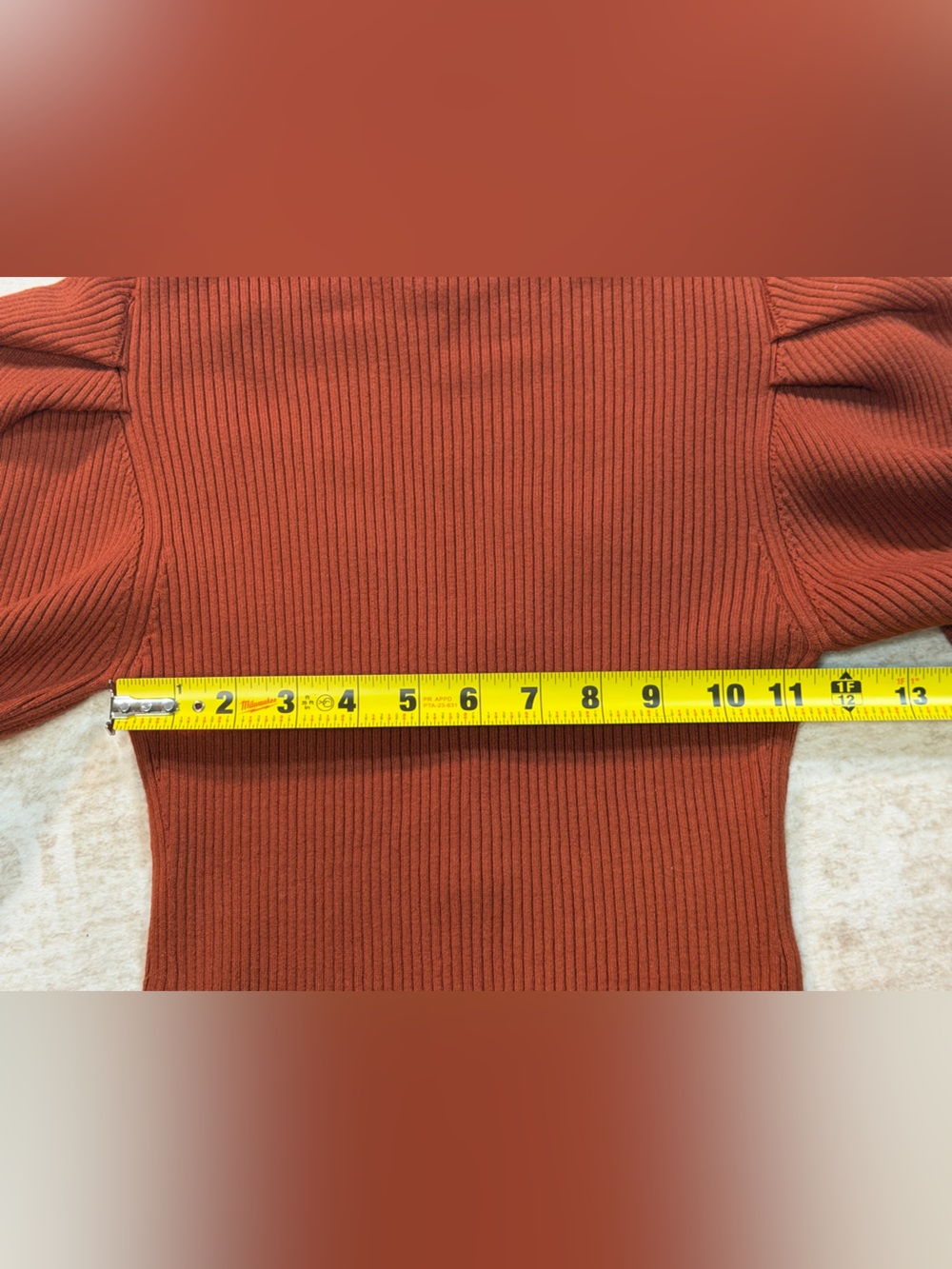 Ba&sh Rust Lace-Up Ribbed V-Neck Sweater - Picture 9 of 10